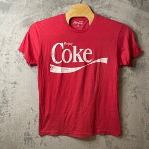 Coca-Cola Enjoy‎ Coke Graphic T-Shirt Red Short Sleeve Casual XL